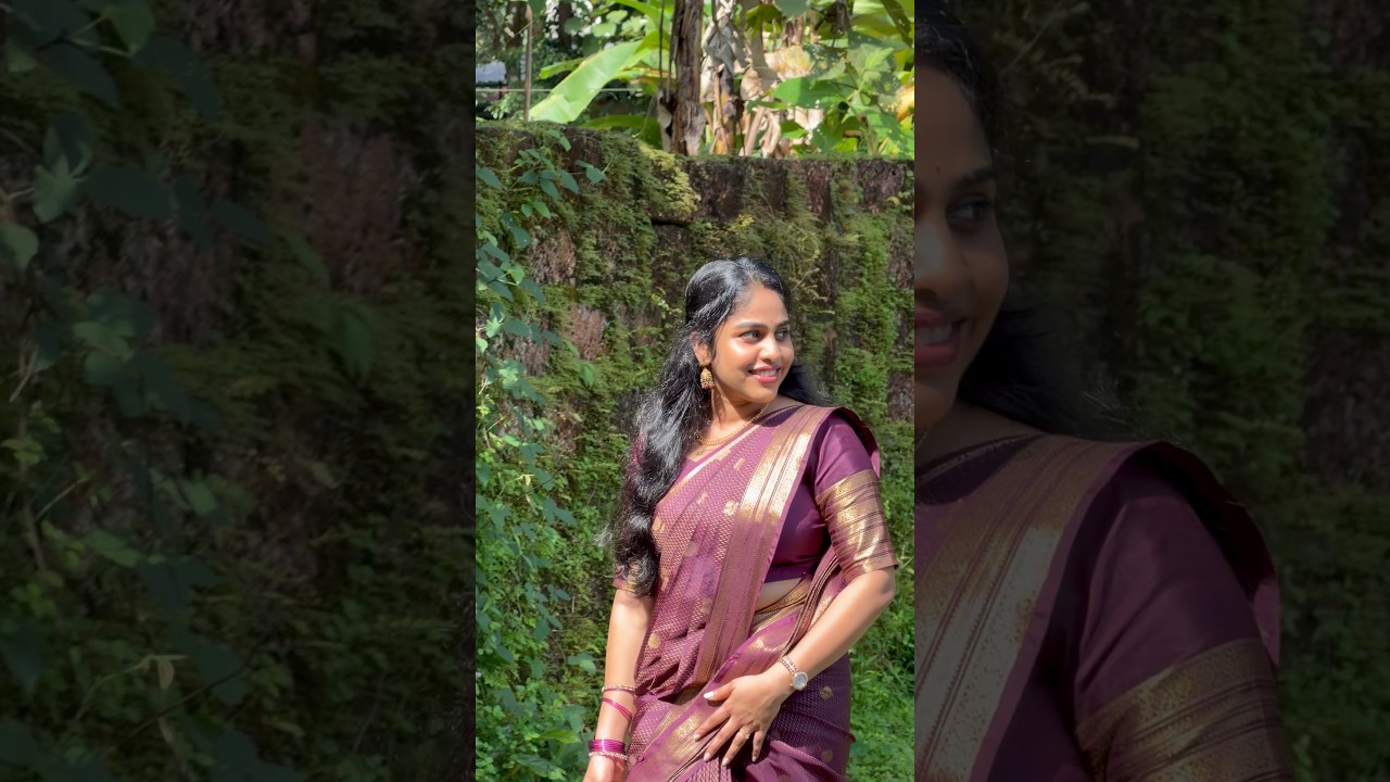 Anji in Saree😍 Simply Feminine  #shorts #short #transition