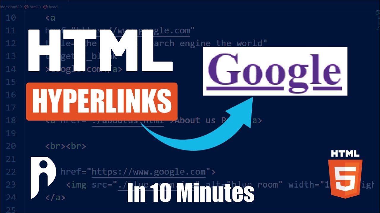 How to add links in HTML  - Learn HTML Hyperlinks in 10 minutes