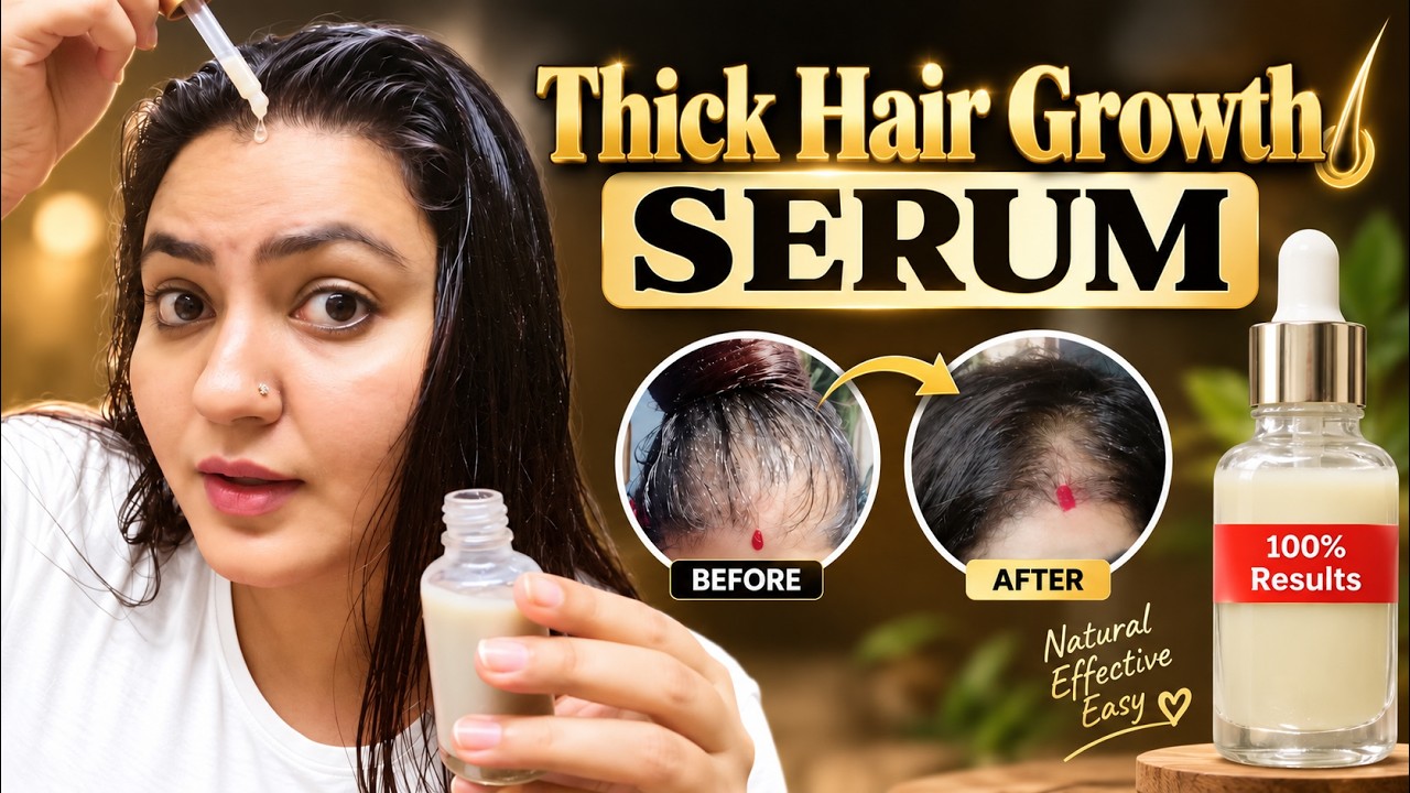 Overnight Hair Growth Serum : घर पर हल्के बालों को करें घना 100%👍🏻, उगाएँ Hairline, Bald Patches