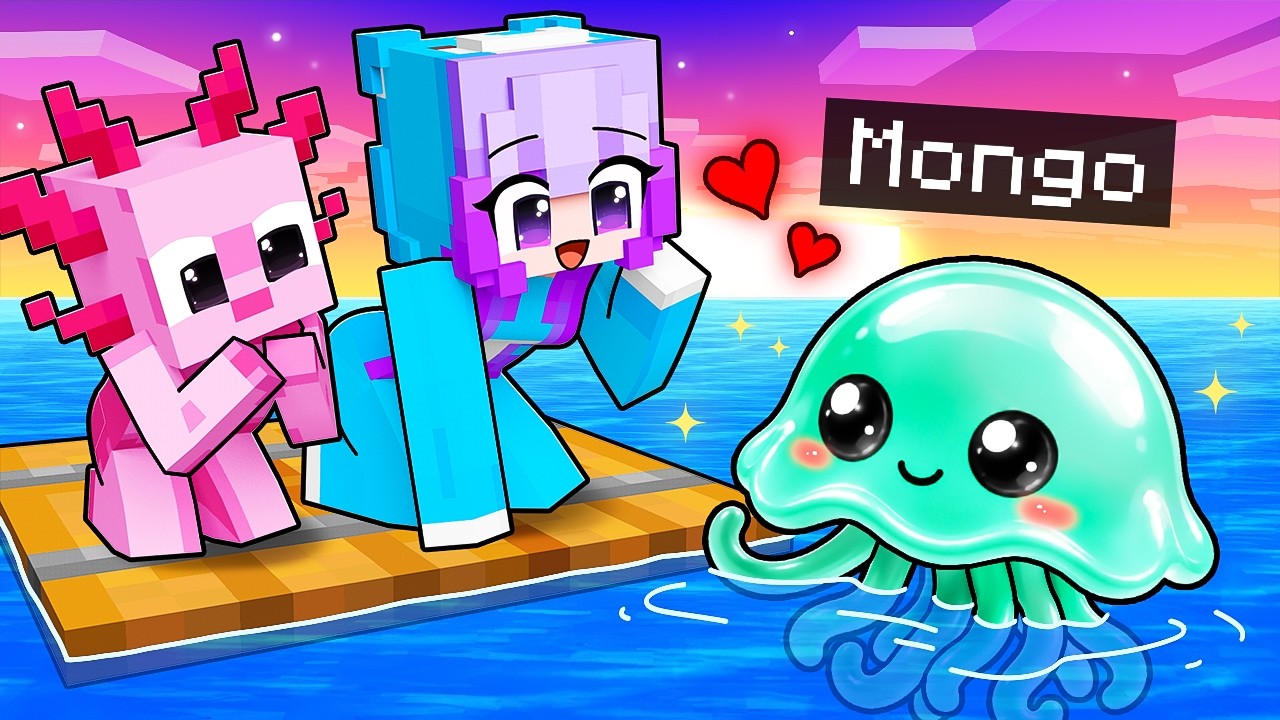 I Pretended to be BABY JELLYFISH on a One RAFT!