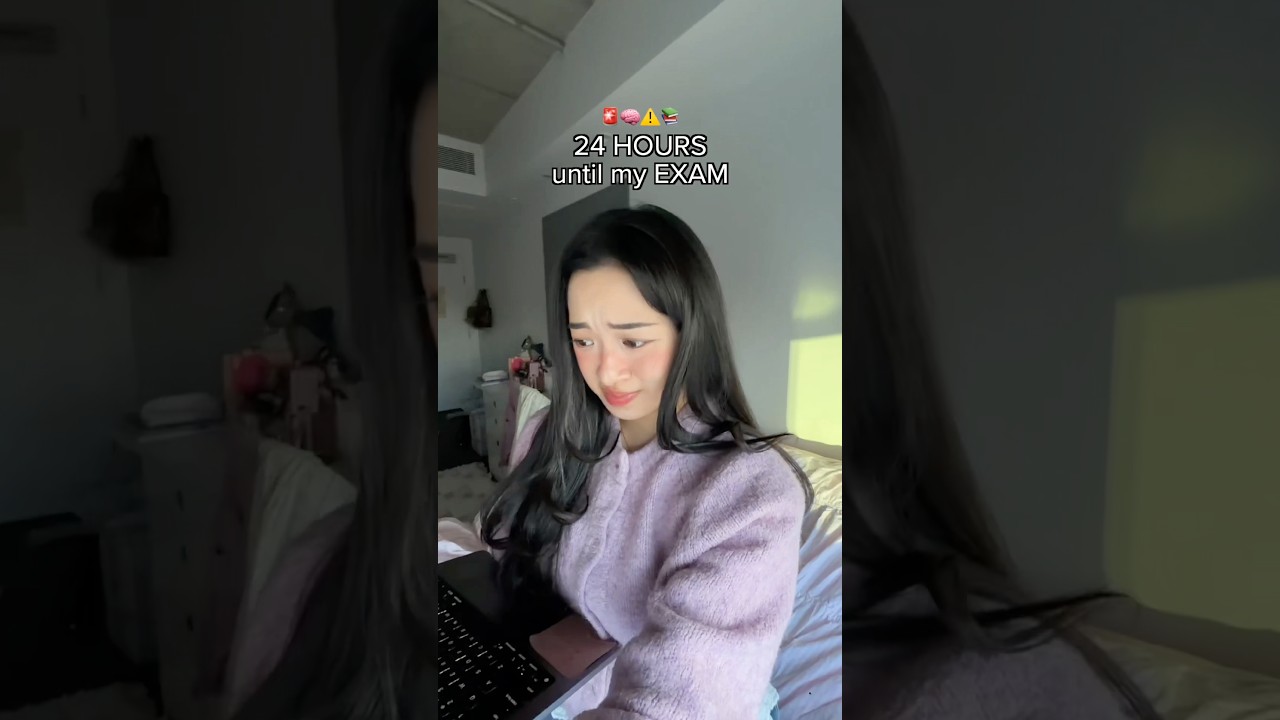 ONE DAY until EXAMS 😫🧠 #study #studentlife #studyvlog #exam #dayinmylife #motivation #shorts