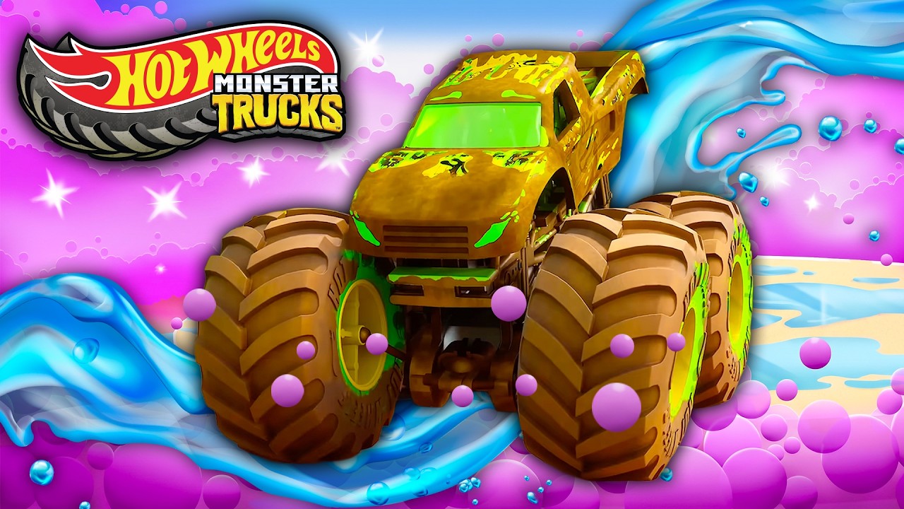Can Gunkster Finally Get Clean?! 🫧 | Hot Wheels Monster Trucks