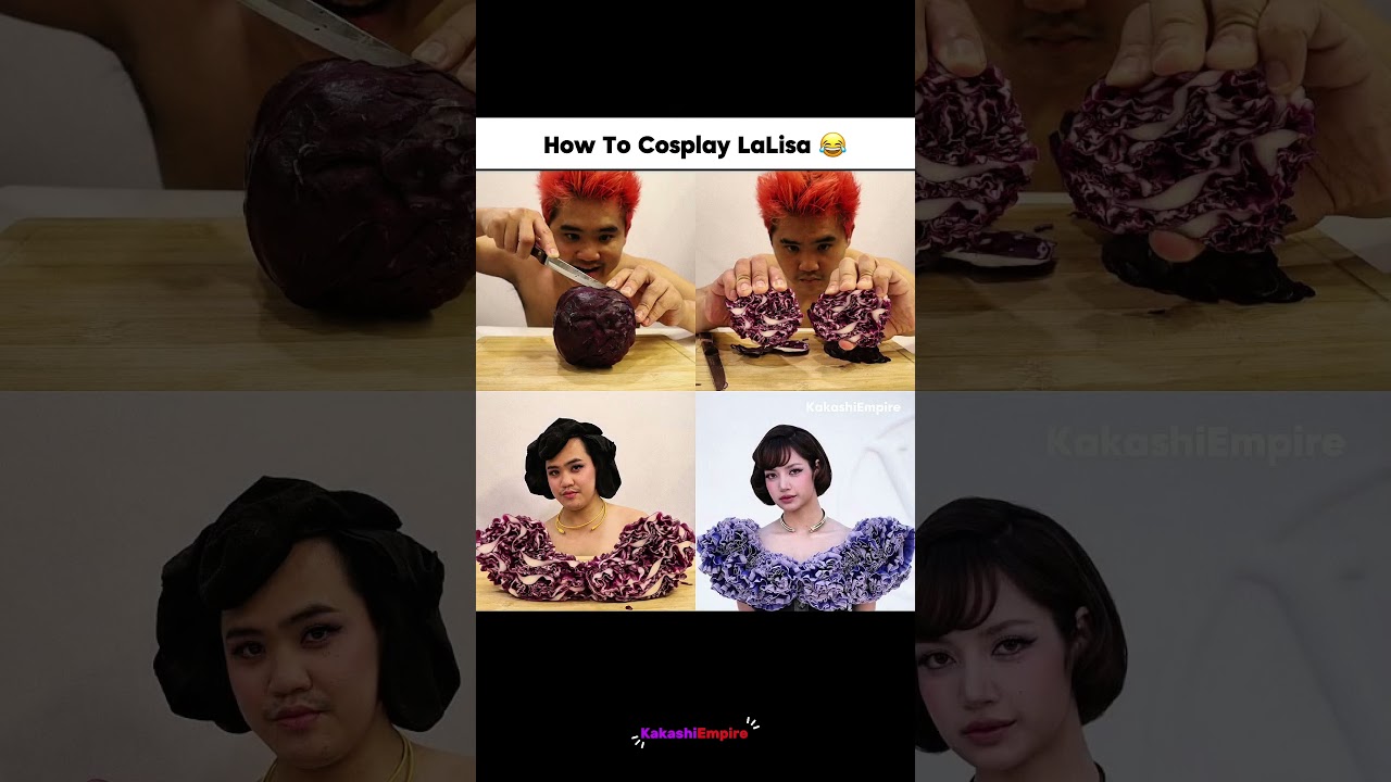 How to Cosplay Lisa 😂💜 #Lisa #Lalisa #BLACKPINK #Kpop #Cosplay #Funny #BudgetCosplay #Meme #Trending