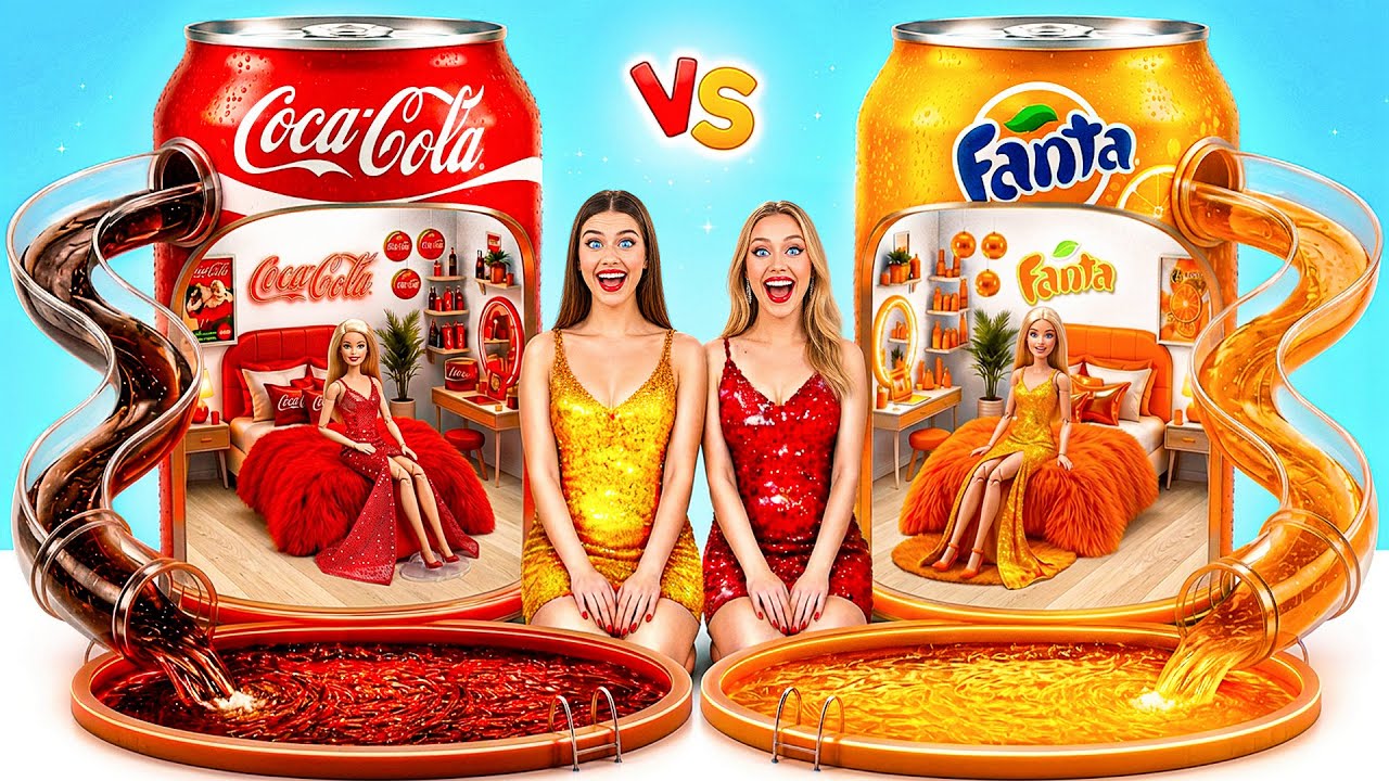 We Build Amazing Doll House Coca-Cola vs Fanta | Creative Decoration Hacks by Multi DO Smile