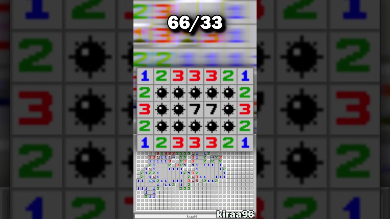 Minesweeper Iceberg - 66/33 #shorts #minesweeper #iceberg #gaming #game #speedrunning