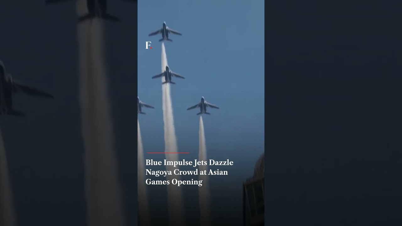 Blue Impulse Jets Dazzle Nagoya Crowd at Asian Games Opening | Subscribe to Firstpost