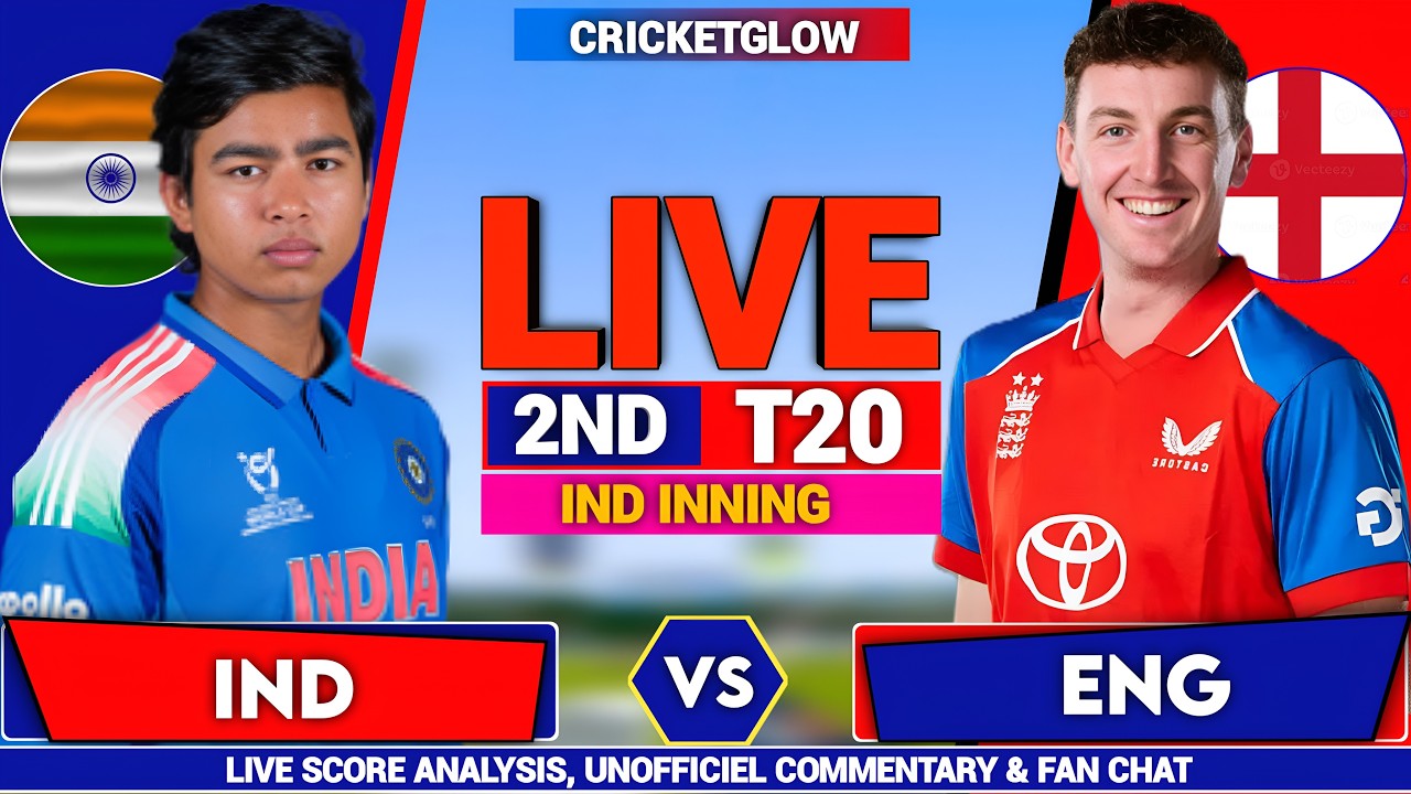 🔴Live: IND vs ENG, Live Commentary, 2nd T20 Match IND BAT| India vs England Live Cricket Match Today