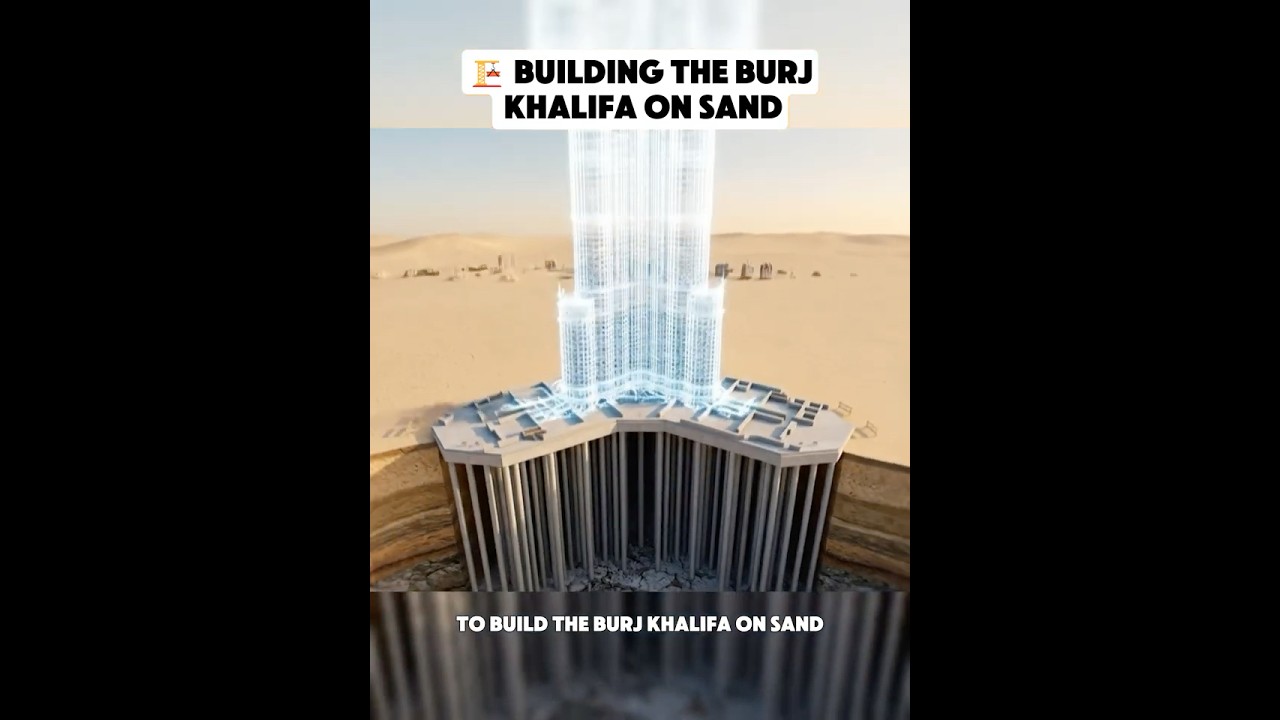 The Secret Physics of the Burj Khalifa Foundation 😱 #shorts