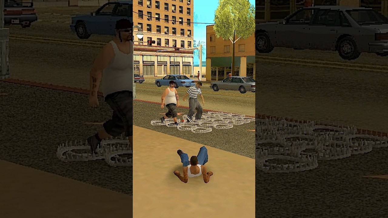 sí ponemos muchas trampas en la acera  #gta #gtasanandreas #yosoydelos7mil