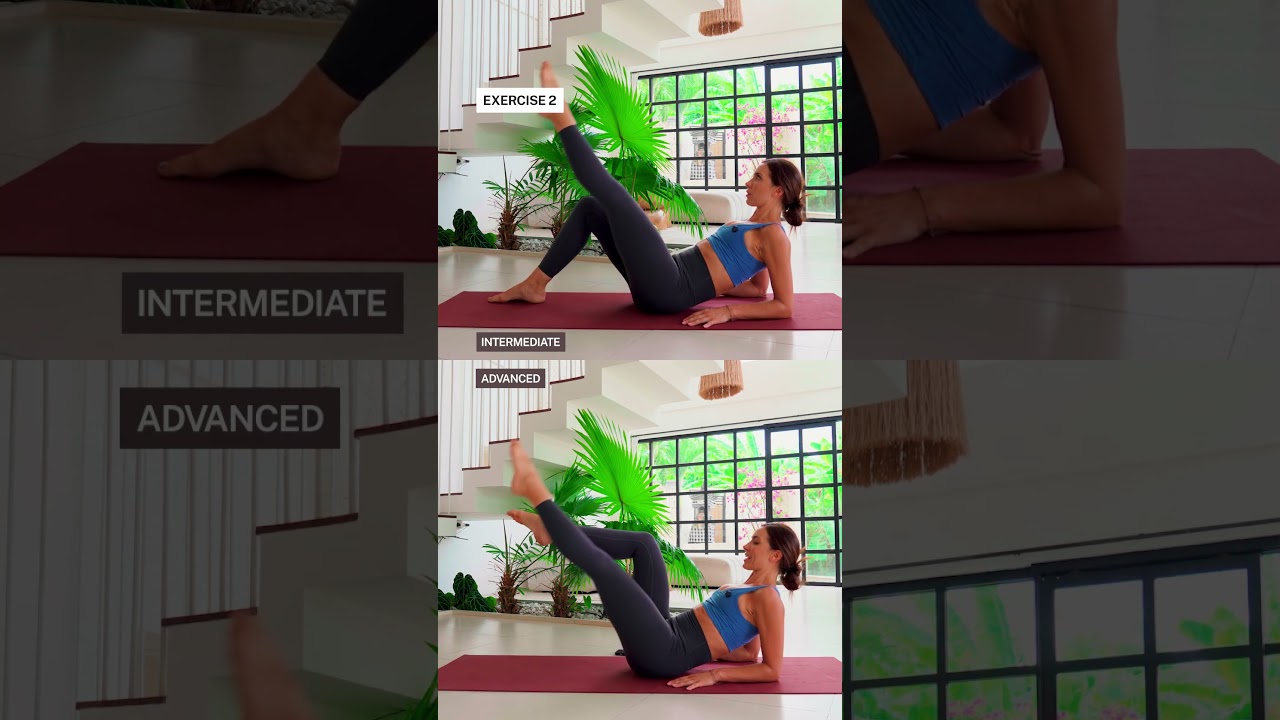 5 Core Exercises to Burn Belly Fat 🔥 Choose Your Level #pilates #core #workout @LillySabri