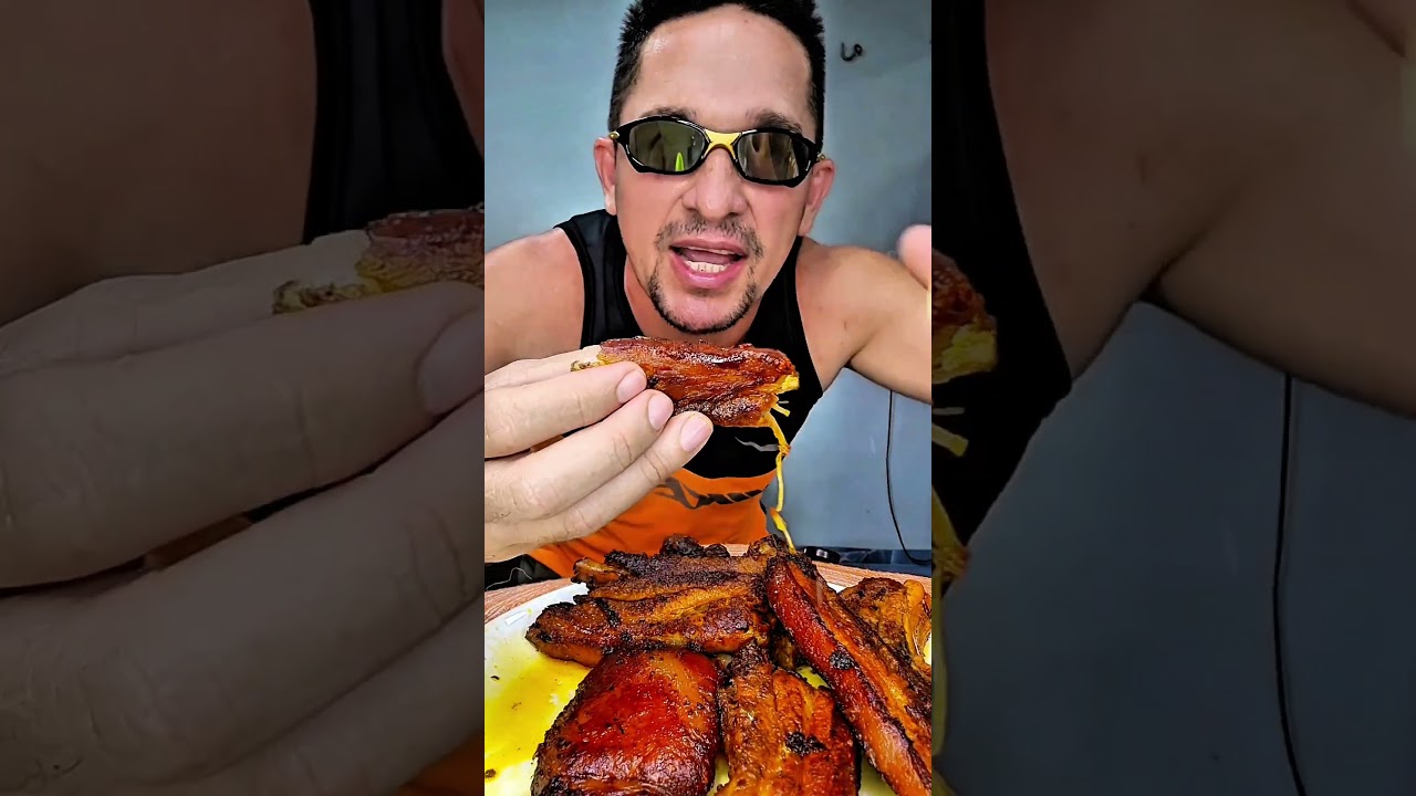 receita do toucinho de porco frito #comida #comendo #viralvidio