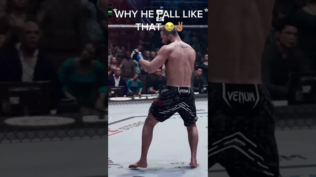 WHY HE FALL LIKE THAT 😭✌🏽 #ufc #ufc6 #gaming #mma #trending #shorts