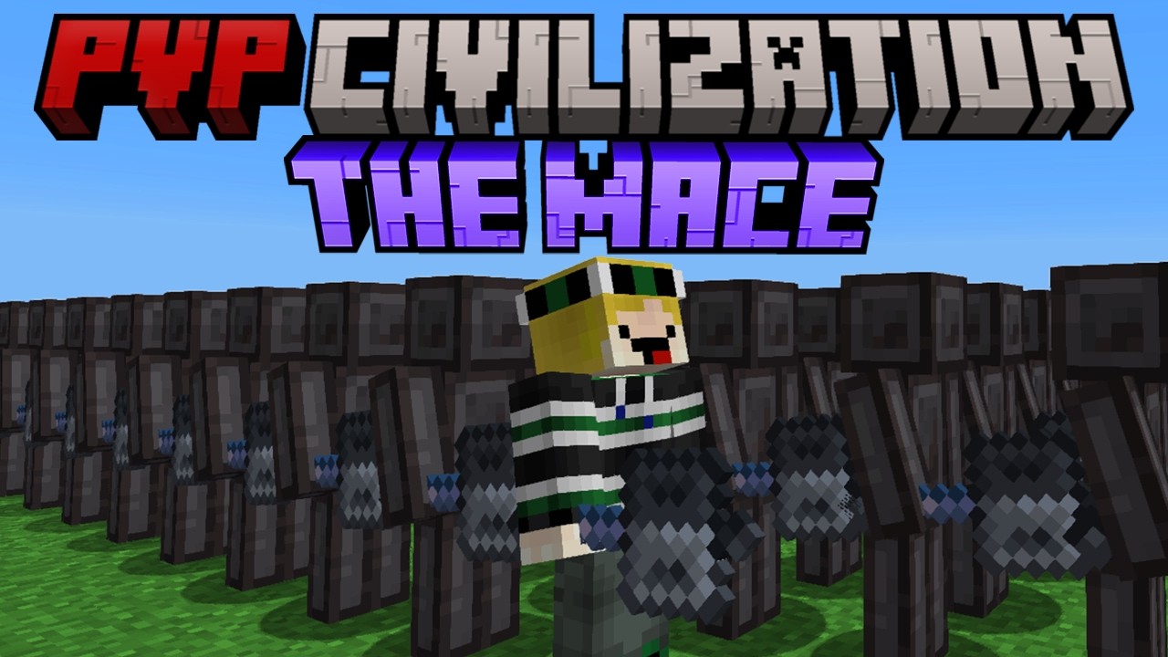 Minecraft but I battle the MACE of PVP CIVILIZATION