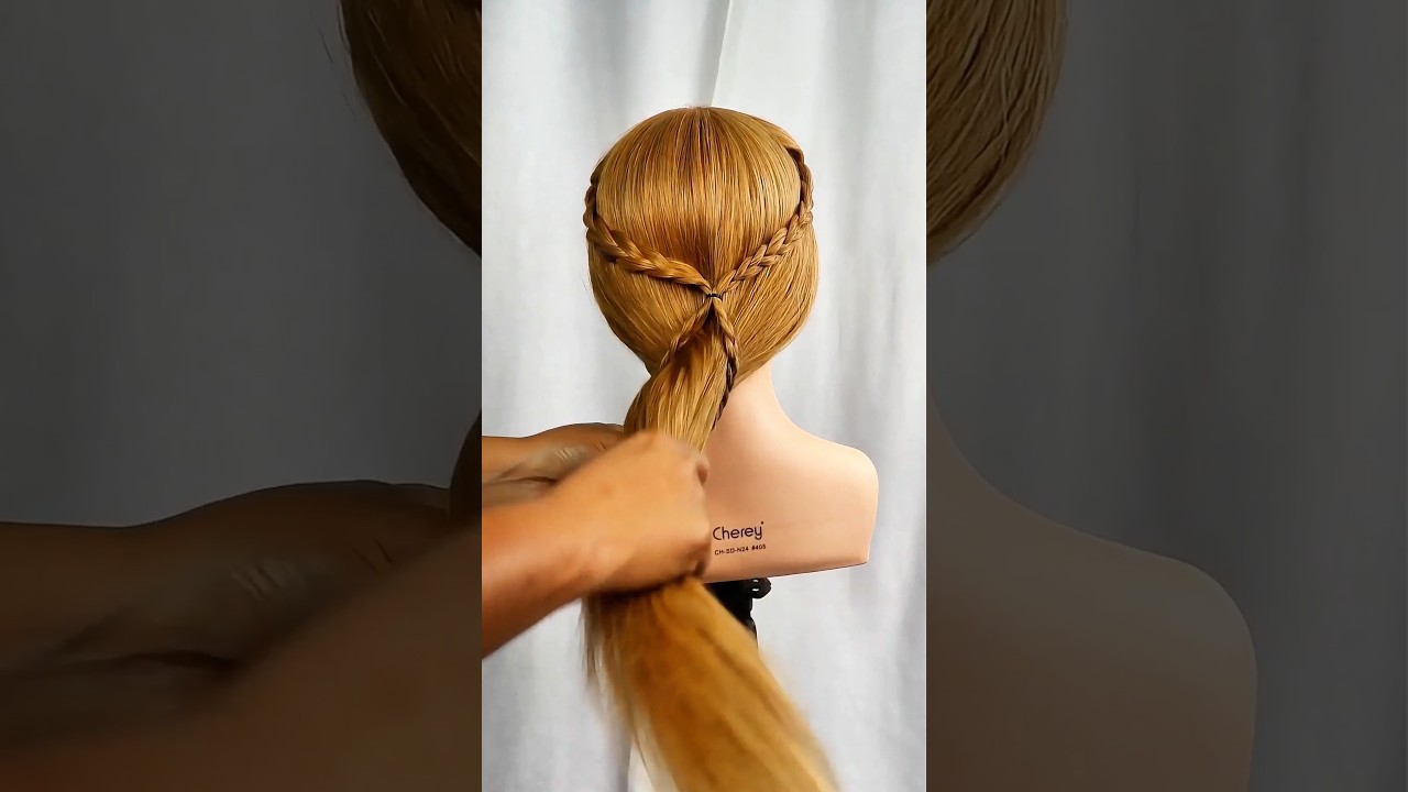 Simple Easy Hairstyle for Girls 💗 #braids #beauty #hair #viral #hairstyles