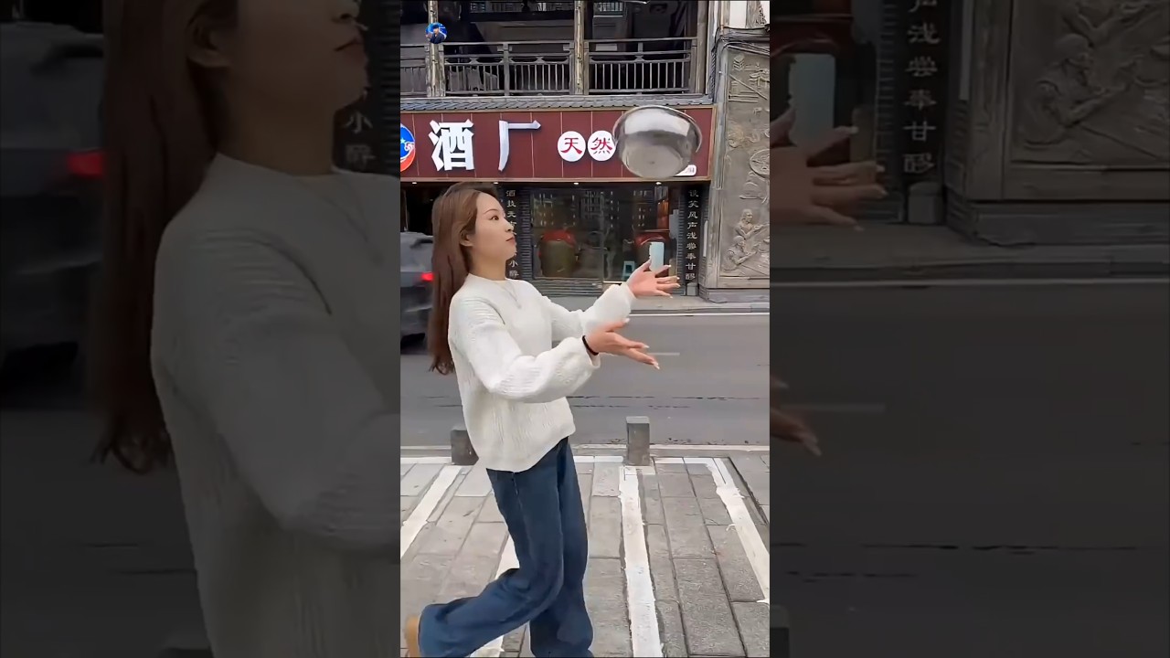 The girl sat on the street with a bowl hoping to get money #shorts #vairalshorts