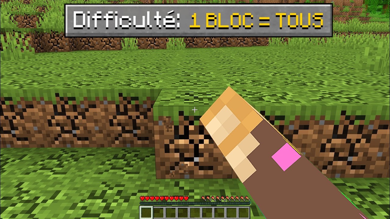 Finir Minecraft mais quand je CASSE UN BLOC TOUT SE CASSE..