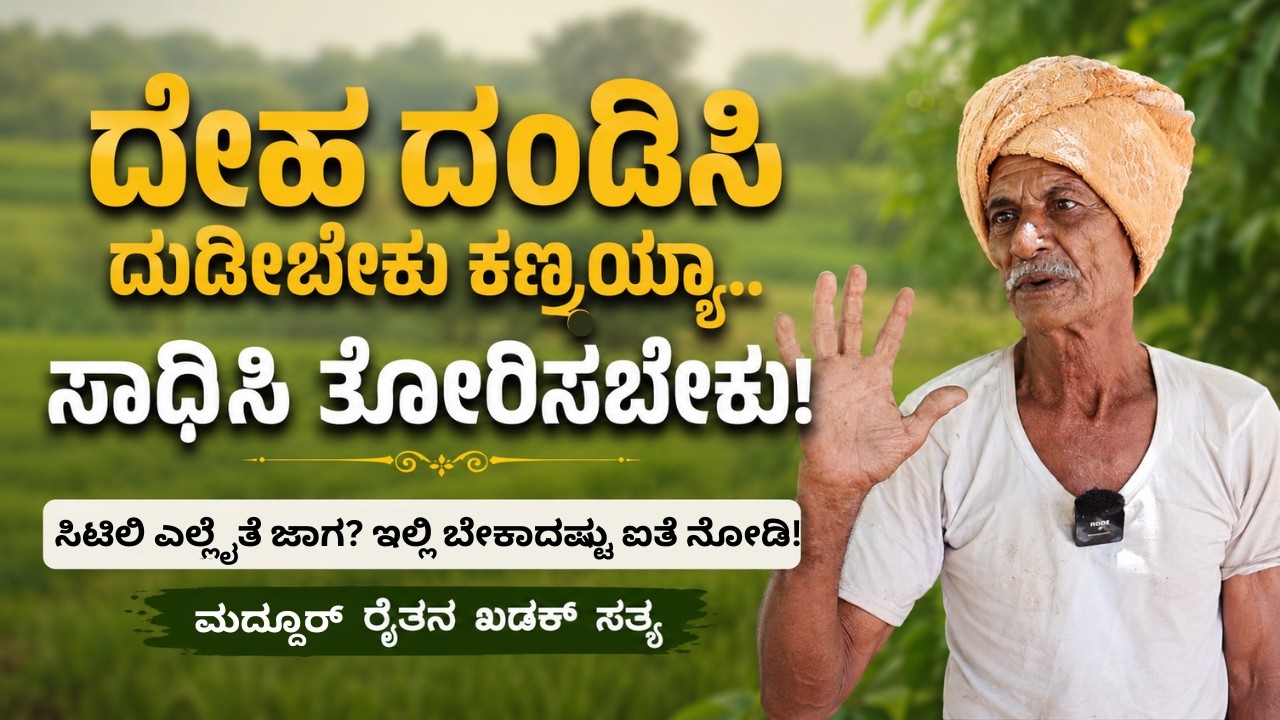 "ಕೋಟಿ ಸಂಬಳಕ್ಕಿಂತ ಹಳ್ಳಿ ನೆಮ್ಮದಿನೇ ದೊಡ್ಡದು"!Maddhur Farmer|