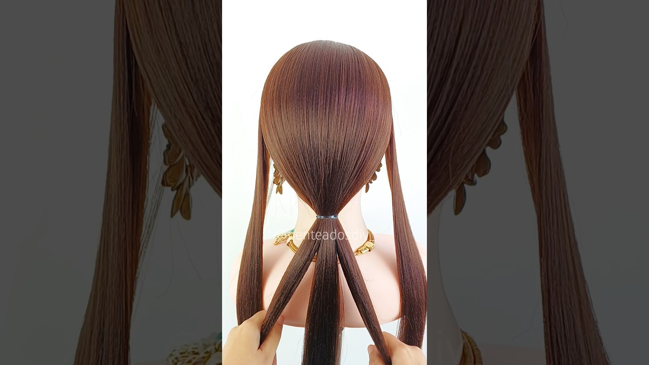 Simple and elegant hairstyle 🎀 #braids #beauty #hair #viral #hairstyles