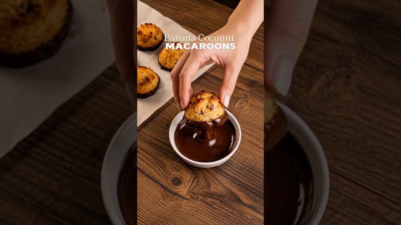 Banana Walnut Coconut Macaroons .. #recipe #baking