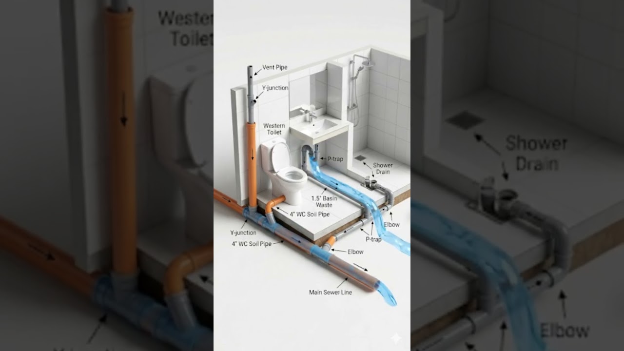 CP sanitary installation process with video animation #facts #engineering #pipelining #home