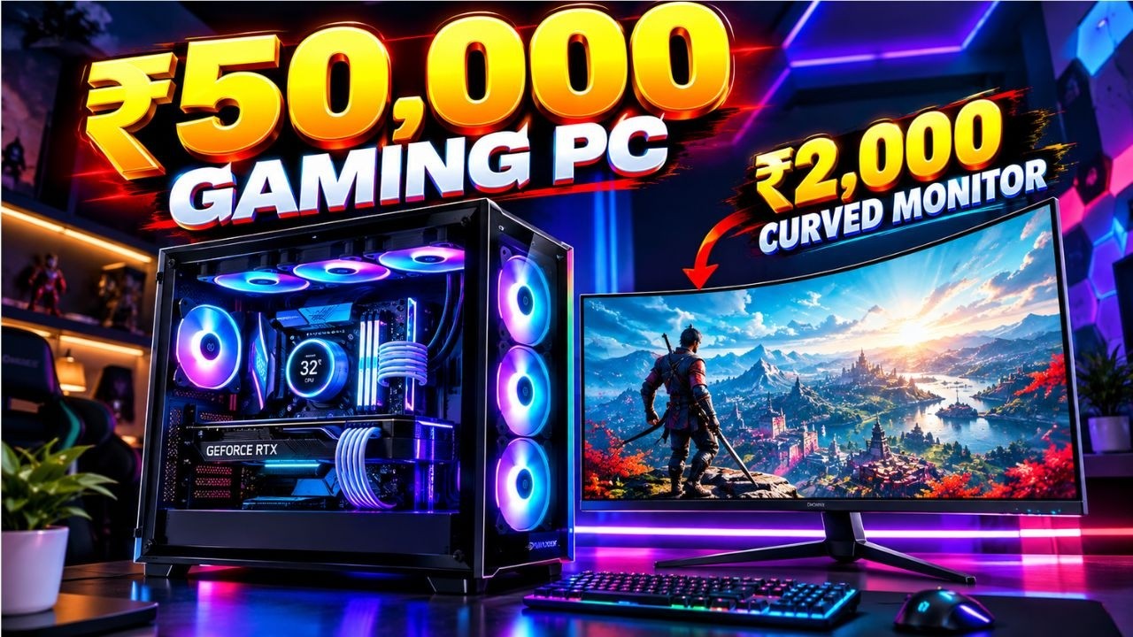 Rs-50,000 Gaming PC + Rs-2,000 MONITOR 😱🔥| Gaming Pc Wala | Best Gaming PC Shop in Nehru Place