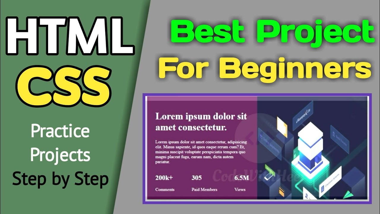 html & css project tutorial 2024 || Learn web development step by step