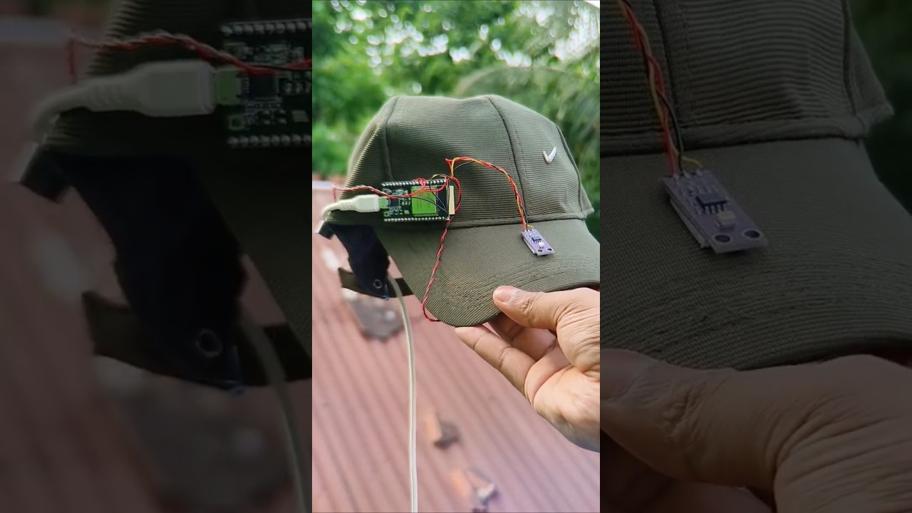 UV Safety Cap 🌞. #diyprojects #electronic