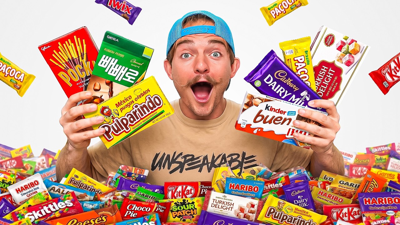 I Ate 100 Candies From Around The World!