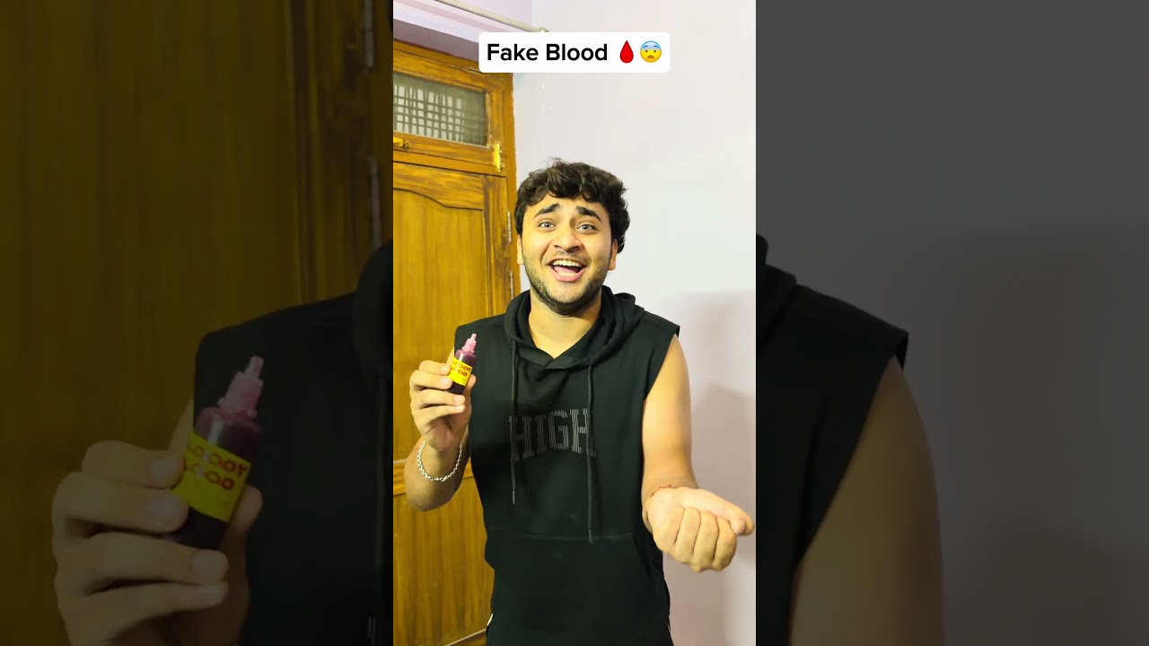 Fake Blood 🩸😨 #fakeblood #shorts #funny #lolraunak