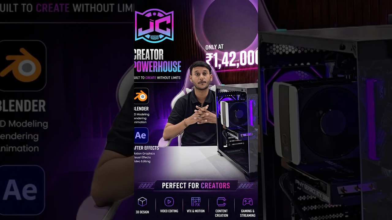 Pc build for blender,after effects & video editing at ₹1,42,000/-🚀🔥💯#editingpcbuild #pc #blender