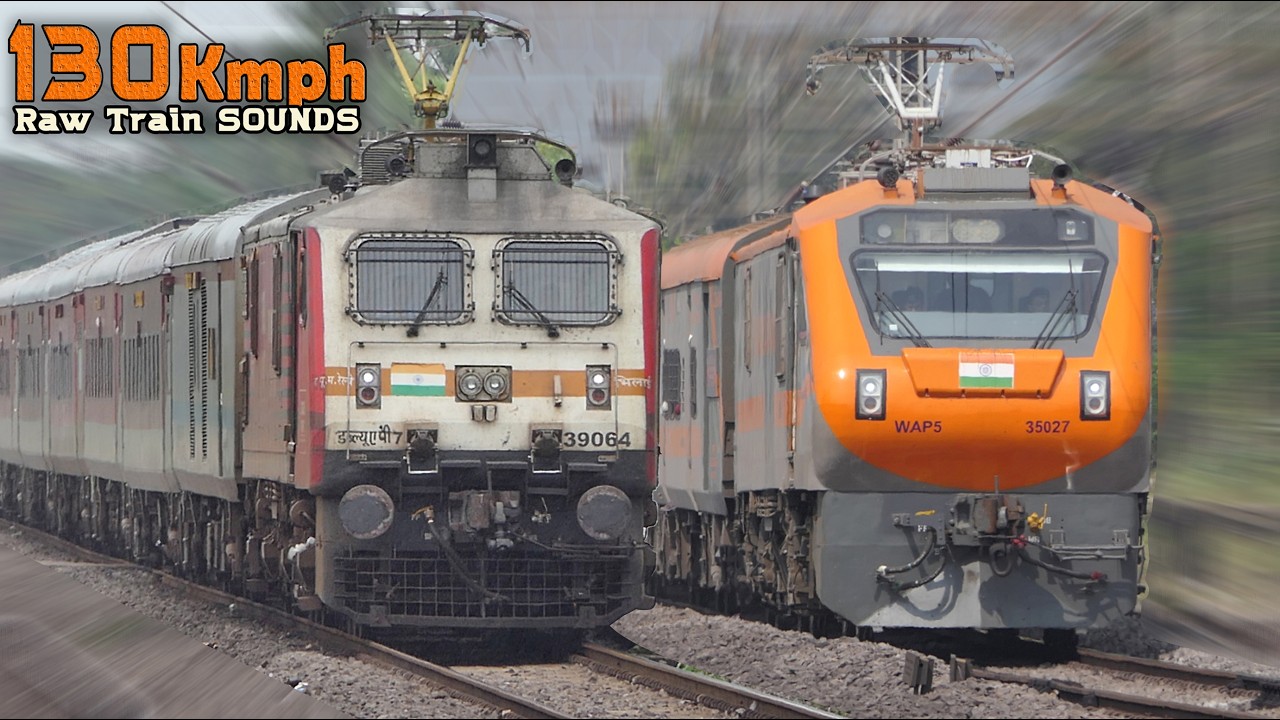 [23 In 1] Brutal 130 Kmph Trains Vijayawada - Visakhapatnam Route | Raw TRAIN SOUNDS at 130 Kmph  IR