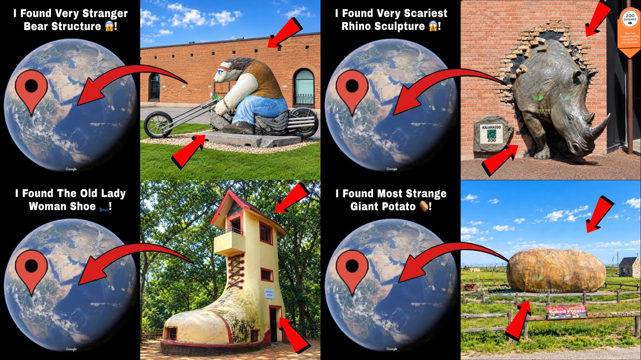 🔥 Top 4 Strange Huge Structures in Real Life Caught On Google Earth 🌏!