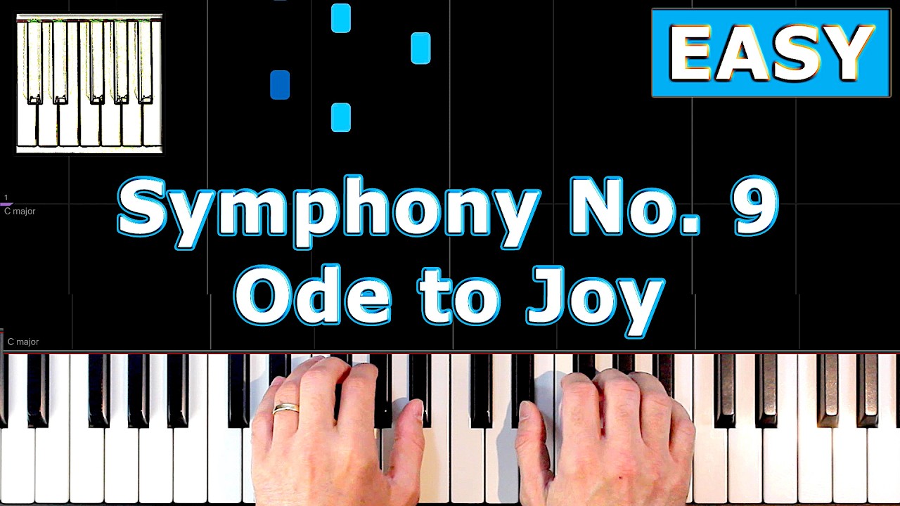 Beethoven - Ode To Joy - Symphony No 9 - Piano Tutorial EASY