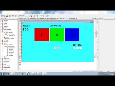 HOW TO MAKE A SIMPLE GAME WITH JAVA SWING(VIRTUAL 3 DIGITS LOTTO GAME)  PART 2