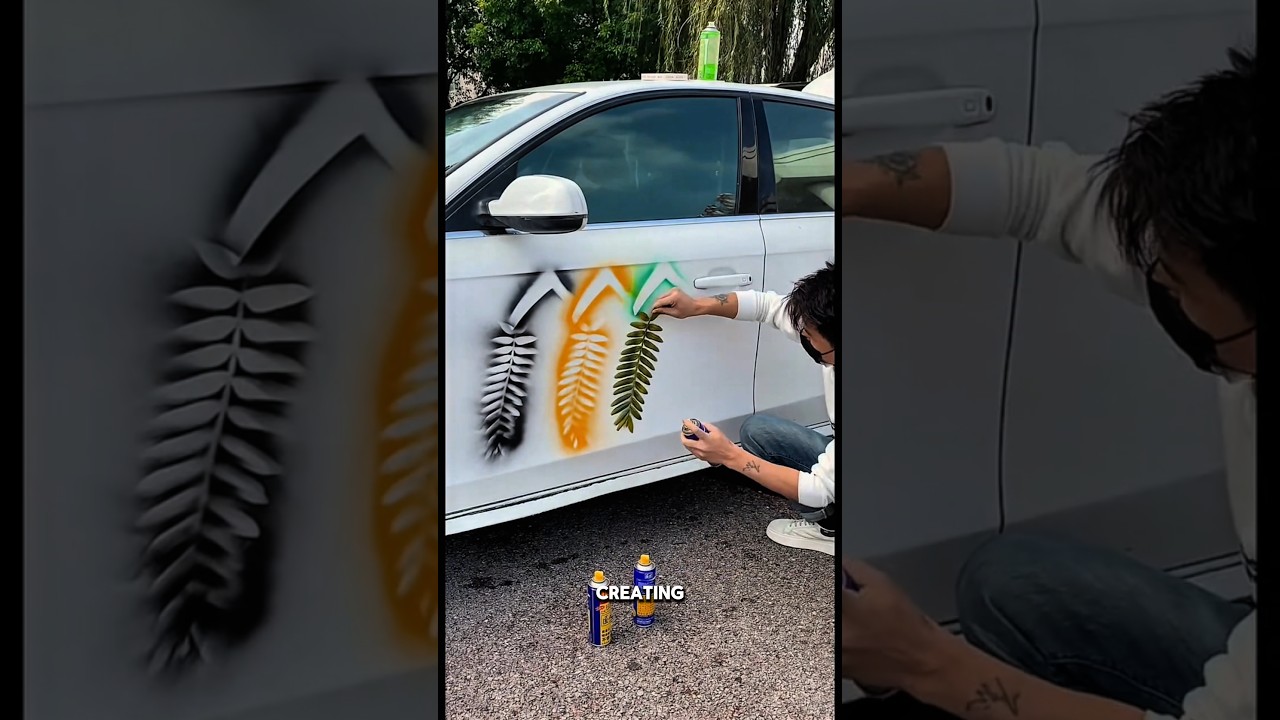 Dad Painted Cristiano Ronaldo's Car?! 😱🎨 #drawing #art #shorts
