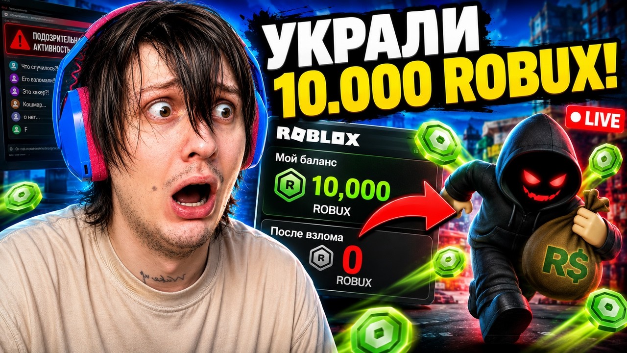 МЕНЯ ВЗЛОМАЛИ И УКРАЛИ 10.000 ROBUX КОГДА Я ИГРАЛ В ROBLOX😭‼️#shortsstream #roblox