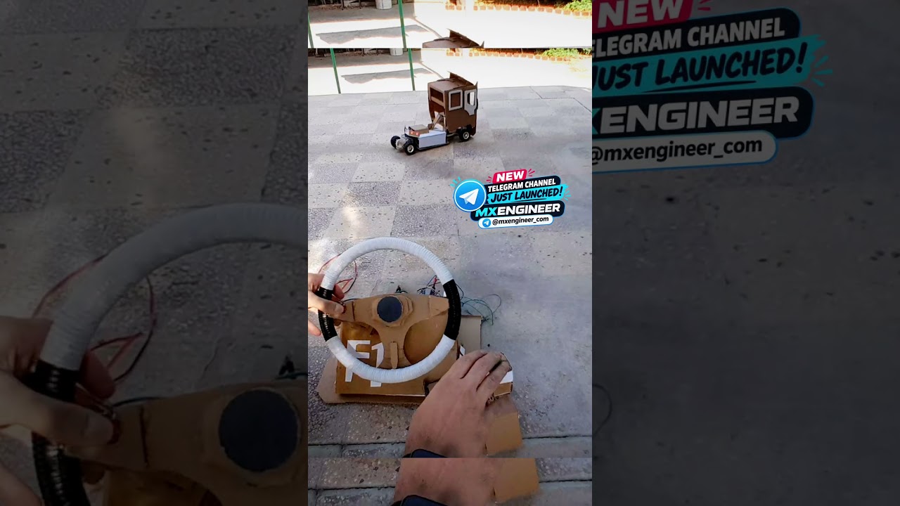 diy professional rc truck wireless with cardboard and arduino #arduino #rc #rccar #engineering #diy