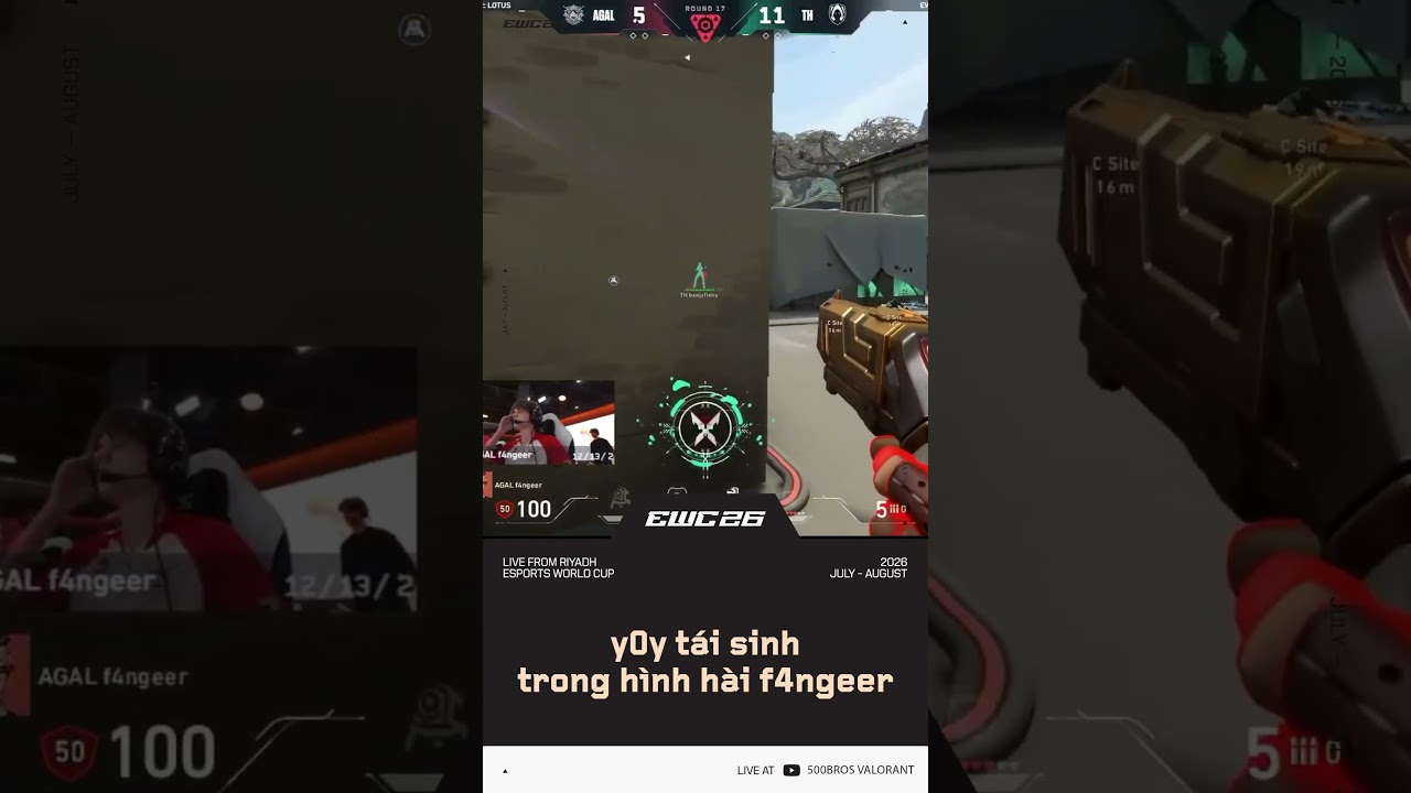 y0y tái sinh trong pha 1v3 của f4ngeer #500bros #valorant #vlr #highlight #ewc