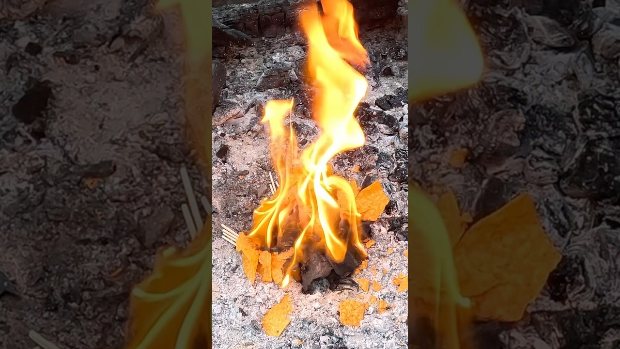 Doritos are Flammable?!🏔️#outdoorboys #outdoors #familyfriendly #educational #outdoorcowboy