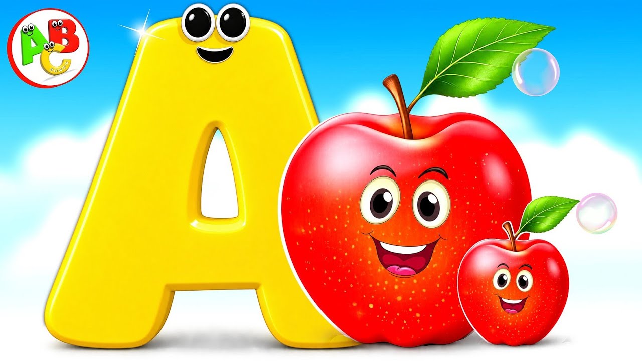 ABC Alphabet Song for Kids 🎵 | A to Z Phonics & Letter Sounds | Learn ABC with Fun | A is For Apple