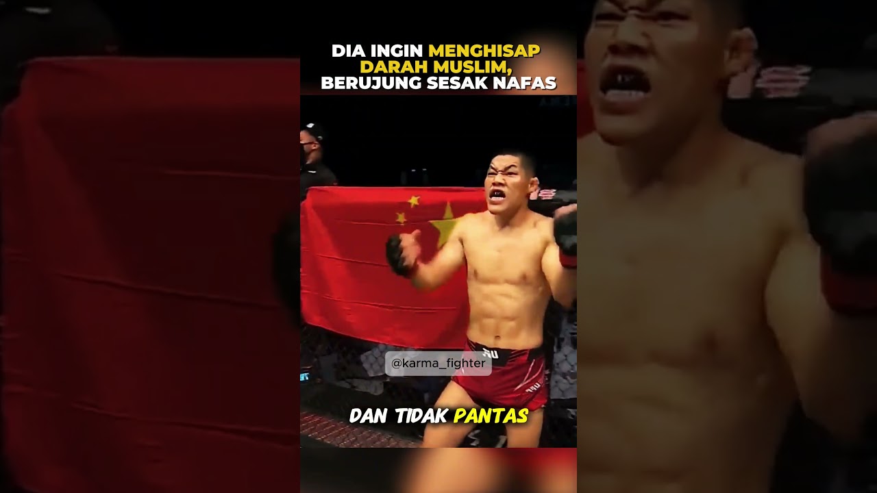 KARMA PETARUNG CHINA SOMBONG, DIA BILANG "Akan menghisap darah petarung MUSLIM!"