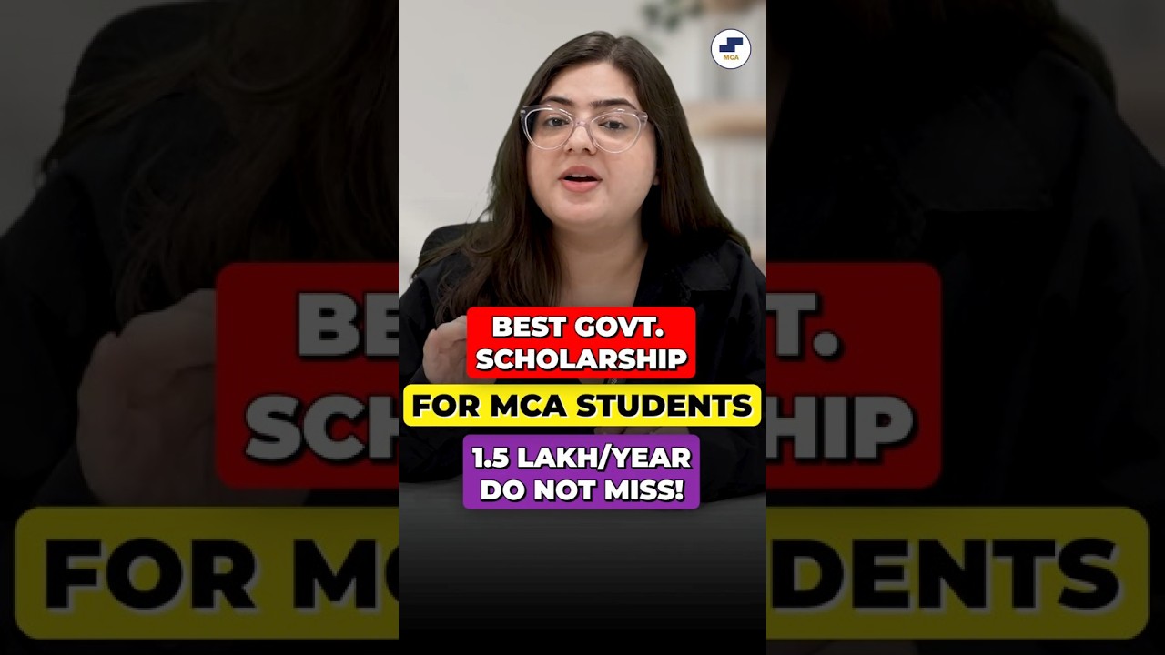 🚨 Best Government Scholarship for MCA Students 2026 | ₹1.5 Lakh/Year | Eligibility #mca #scholarship