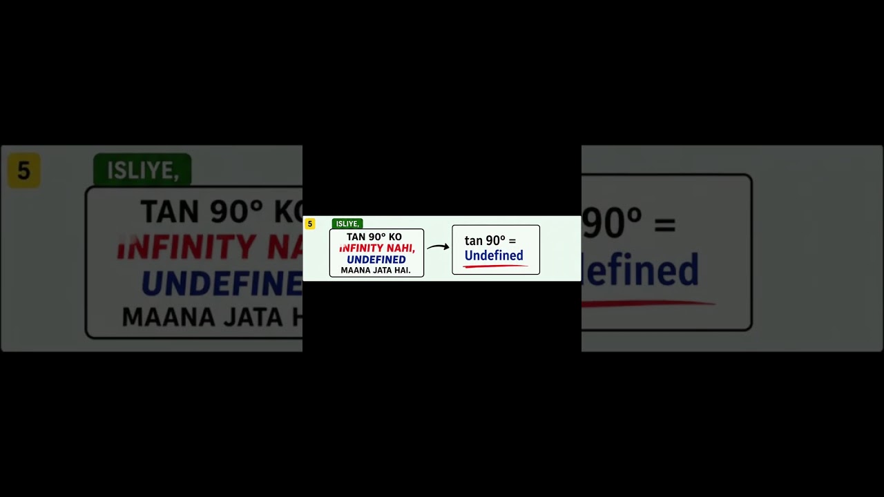 Tan 90 ° = Infinity???🤔 #maths #12thmathobjectiveforboardexam2023 #trigonometricalidentities