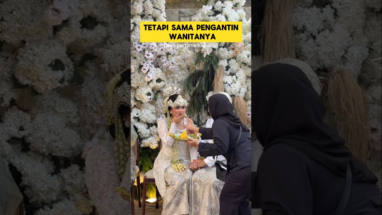 momen lucu disuruh bagi 2 tapi sama pengantin wanita nya malah dimakan sendiri ‼️‼️#lucu #pengantin