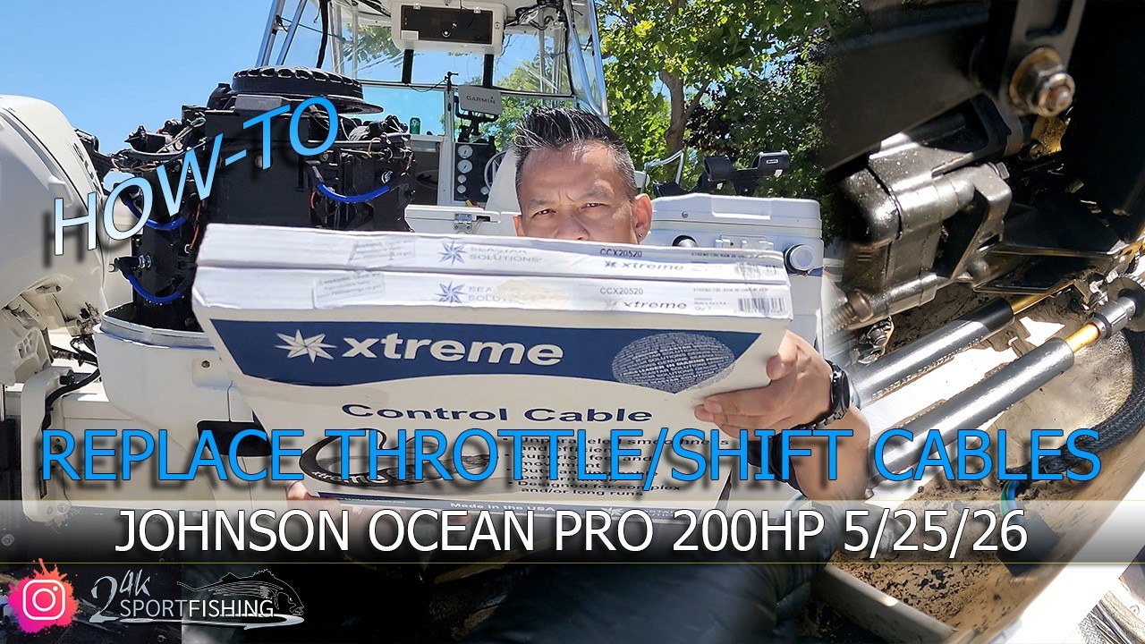 How I Replaced The Shift and Throttle Cables On My Johnson Ocean Pro 200HP