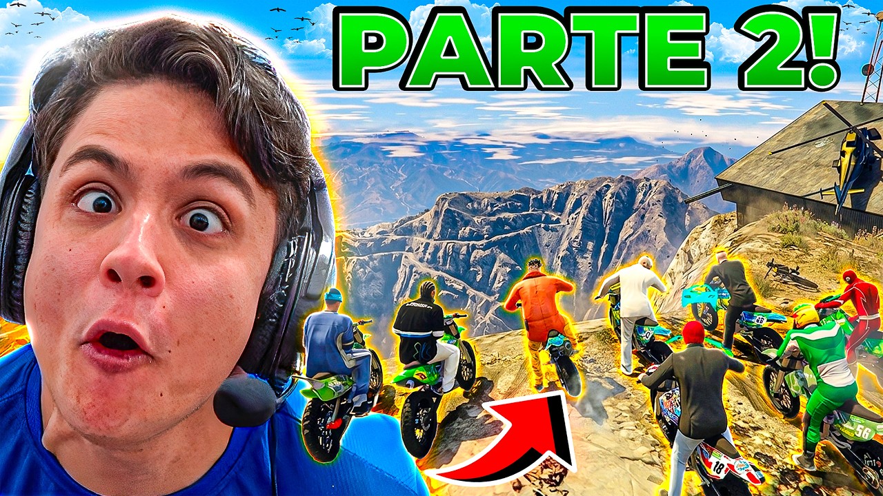 CORRIDA de MOTO VALENDO 1 MILHÃO no MONTE CHILIAD 😂 GTA RP (Modder Clips)
