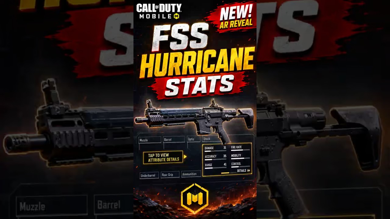 New AR FSS Hurricane Stats Season 6 #codmobile #codm #codmupdate #callofdutymobile #callofduty