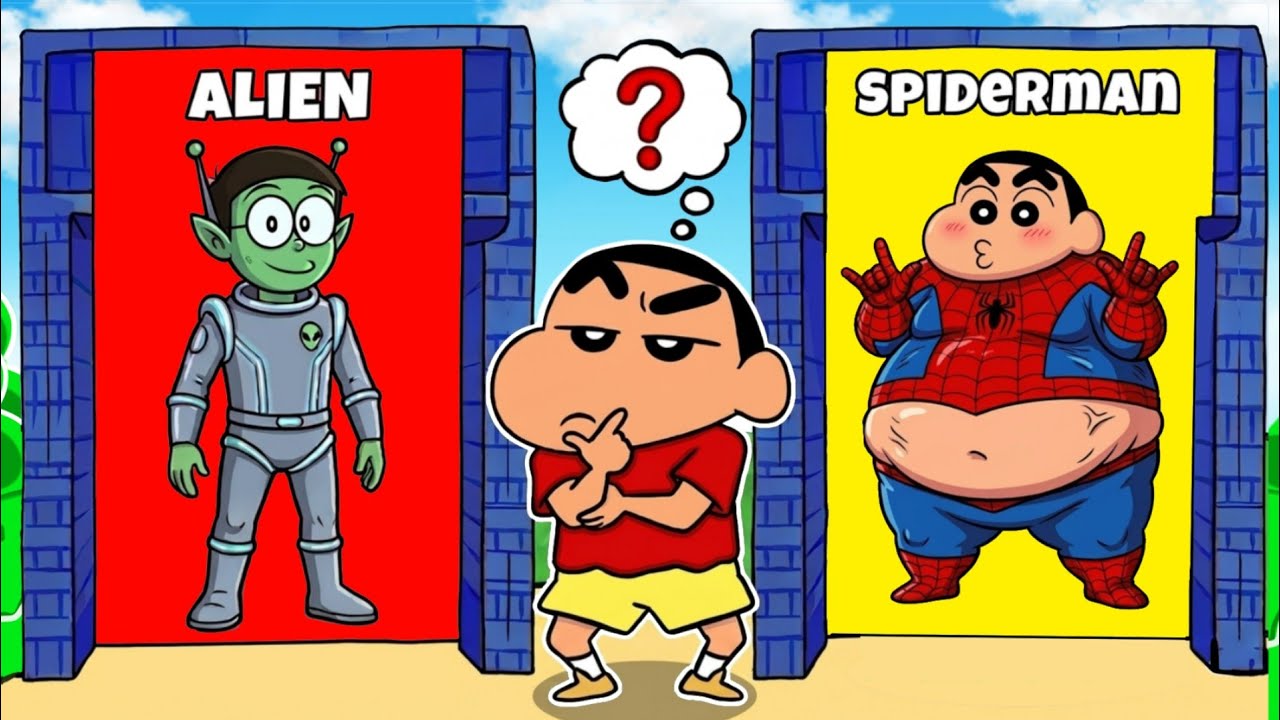 Shinchan & Nobita Play Choose The Animal Power Challenge😱😱 | Shinchan And Nobita Game | Funny Game |