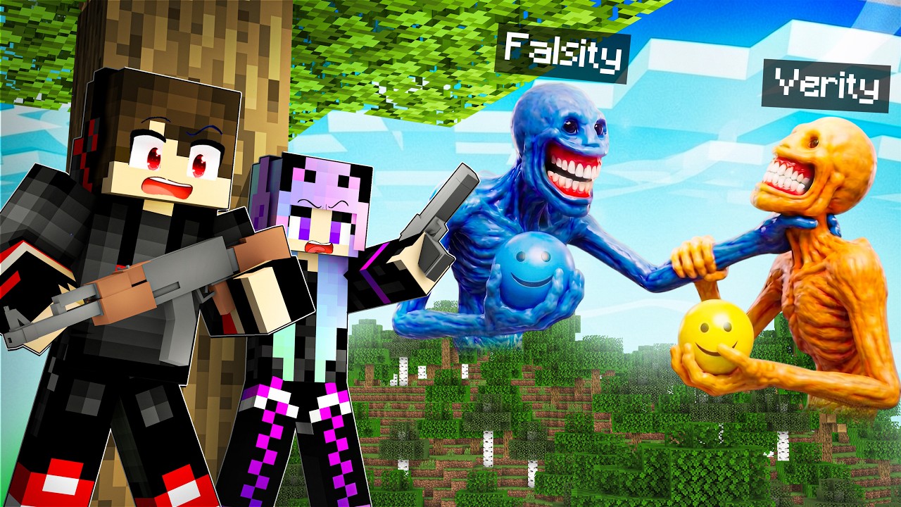 I Used WEAPONS to Defeat VERITY and FALSITY in Minecraft..