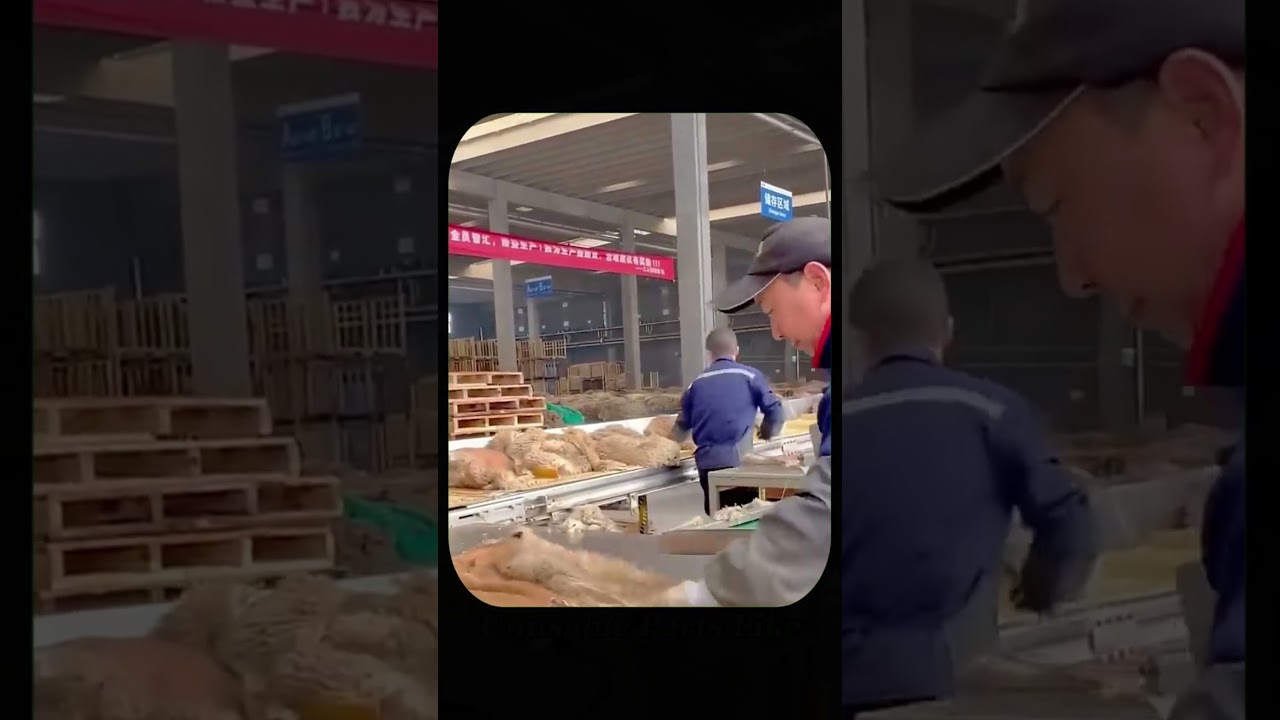 The Insane Process Of Making Real Shearling #shorts #youtubeshorts #ytshorts